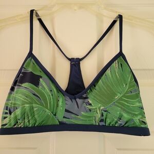 Carve Designs Green and Black Leaf Print Bikini
